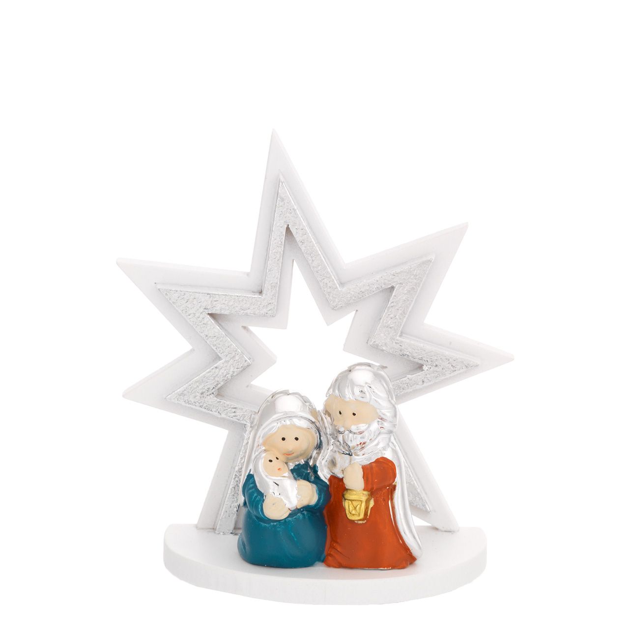 ALBERO STELLA H. 85 ARGENTO CON PRESEPE